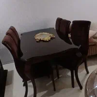 میز غذا خوری تمام چوب ۶ نفره کاملا سالم|میز و صندلی غذاخوری|کرج, حصارک بالا|دیوار