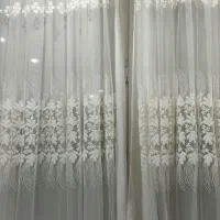 پرده پذیرایی تور با آستر حریر|پرده، رانر، رومیزی|اهواز, کمپلو شمالی|دیوار