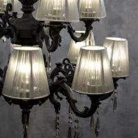 لوستر شاخه sایتالیایی و شقایق رنگ کوره ای با پتینه|لوستر و چراغ آویز|مشهد, بهمن|دیوار