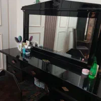 سرویس میزتوالت و کتابخانه پولیش مشکی|تخت و سرویس خواب|تهران, سازمان آب|دیوار