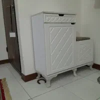 جاکفشی دو در کشو دار نشیمن دار در حد نو|جاکفشی، کمد، دراور|بومهن, |دیوار