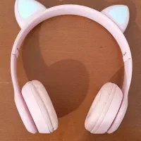 هدفون گربه ای صورتی چراغ دار