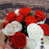 گل های دستبافت زیبا