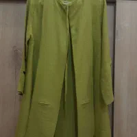 مانتو جلو باز زرد