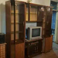 بوفه سه تیکه چوبی|بوفه، ویترین، کنسول|رشت, دباغیان|دیوار