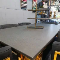 جلومبلی میز نهارخوری پایه رادیاتی سه خط فلز پاف|مبلمان خانگی و میز عسلی|مشهد, ولیعصر (شهرک غرب)|دیوار