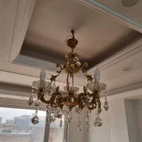 لوستر برنجی با کریستال