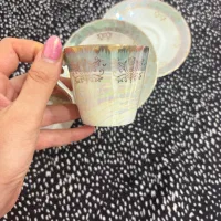 دو جفت فنجان نعلبکی قهوه خوری ژاپنی قدیمی