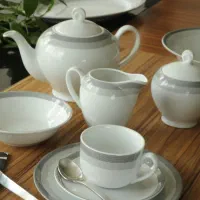 سرویس چینی 102 پارچه زرین ایتالیا اف سیلور لاینر