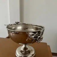 آجیل خوری یا میوه خوری نقره ای مدل گل و برگ|ظروف سرو و پذیرایی|تهران, شهرک محلاتی|دیوار