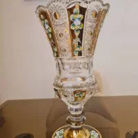 میوه خوری و گلدان بوهمیا اصل