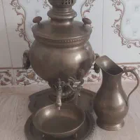 سماور عتیقه برنز ذغالی روسی قدیمی