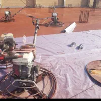 بتن ریزی  سقف سوله محوطه با دستگاه ماله پروانه ای