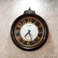 ساعت دیواری طرح چوب دو موتوره