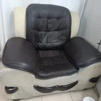 فروش صندلی اهنی روکش چرم و صندلی اصلاح و‌مبل|صندلی و نیمکت|شیراز, فرگاز|دیوار