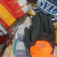 لباس کار ودستکش چرمی کف دوبل