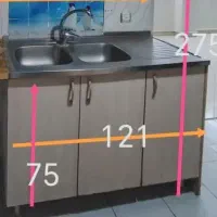 سینک دوقلو و کابینت