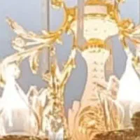 لوستر طلا سفید|لوستر و چراغ آویز|ارومیه, |دیوار