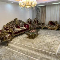 مبل مصری چوب راش میز تلویزیون و اینه کنسول