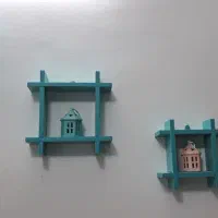 شلف چوبی رنگی