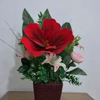 تعدادی گل مصنوعی دکوری گلدان شیک زیبا|گل مصنوعی|مشهد, انقلاب|دیوار