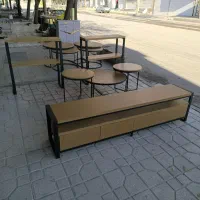 ست میز آینه کنسول جلو مبلی فلزی