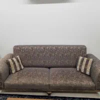 مبل نیم ست ۵ نفره همراه با جلو مبل تمام چوب|مبلمان خانگی و میز عسلی|بومهن, |دیوار