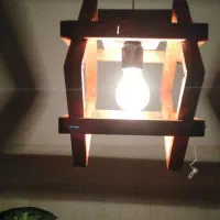 لوستر چوبی|لوستر و چراغ آویز|میبد, |دیوار