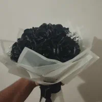 دسته گل ربانی مشکی|گل مصنوعی|همدان, |دیوار