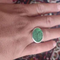 انگشتره نقره عقیق سبز