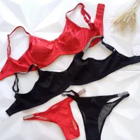 ست شورت سوتین لباس زیر نخ پنبه نگینی|لباس|اصفهان, شهرک کاوه|دیوار