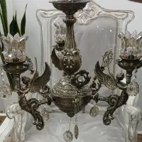 لوستر برنجی شیک سه شاخه طرح فرشته