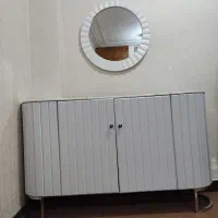 آینه و کنسول پایه استیل|بوفه، ویترین، کنسول|بهبهان, |دیوار