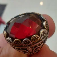 انگشتر نقره ۱۶ گرم نگین یاقوت سایز ۶۲