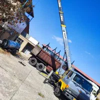 جرثقیل ۷ تن دکل بلند آماده ارائه خدمات