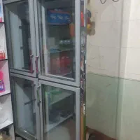 یخچال چهار درب دو طرف ویترین تمام استیل