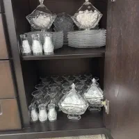 بوفه چوبی ویترینی|بوفه، ویترین، کنسول|بوئین زهرا, |دیوار