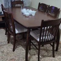 میز ناهارخوری ۶نفره تمام چوب راش درحدنونونو|میز و صندلی غذاخوری|شیراز, مسلم|دیوار