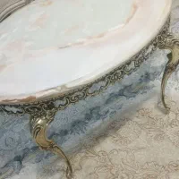 میز برنز اصل سنگین با سنگ مرمر