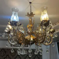 لوستر برنز ۶ شاخه|لوستر و چراغ آویز|اصفهان, احمدآباد|دیوار