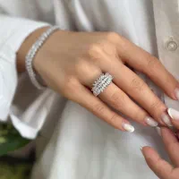 انگشتر نقره شاین طراح جذاب قالب طلا۳+۴۰بدون دستمزد|بدلیجات|تبریز, |دیوار