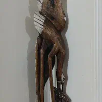 پرنده چوبی|مجسمه، تندیس، ماکت|رشت, خمیران زاهدان|دیوار