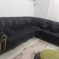 مبل ال رنگ سرمه ای تیره