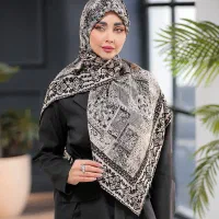 روسری دست دوز چاپ خیس