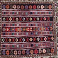 گلیم پشم دستباف سوزن دوزی سیرجان