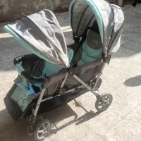 کالسکه دوقلوی خارجی فوق العاده در حد نو|کالسکه و لوازم جانبی|صومعهسرا, |دیوار