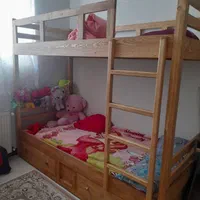 تخت دوطبقه با بهترین چوب|تخت و سرویس خواب|قدس, شهر‌قدس|دیوار