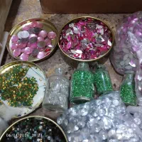 نگین و ومروارید وسنگ تزیینی ونوار پولگی