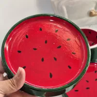 ظروف پذیرایی یلدایی سنگ مصنوعی طرح هندوانه|ظروف سرو و پذیرایی|تهران, هاشمی|دیوار