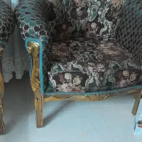 میل سلطنتی چوب راش پارچه مخمل ملایر ۹ نفره|مبلمان خانگی و میز عسلی|قرچک, باقرآباد|دیوار